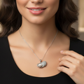 Mukta Cute Silver Pearl Shape Pendant for Girls