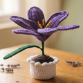 Handmade Crochet Lily Flower with Flower Pot