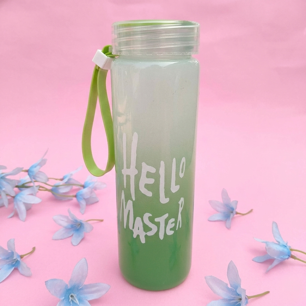 Hello Master Glass Water Bottle – Stylish Hydration for Students, Professionals & Fitness Enthusiasts
