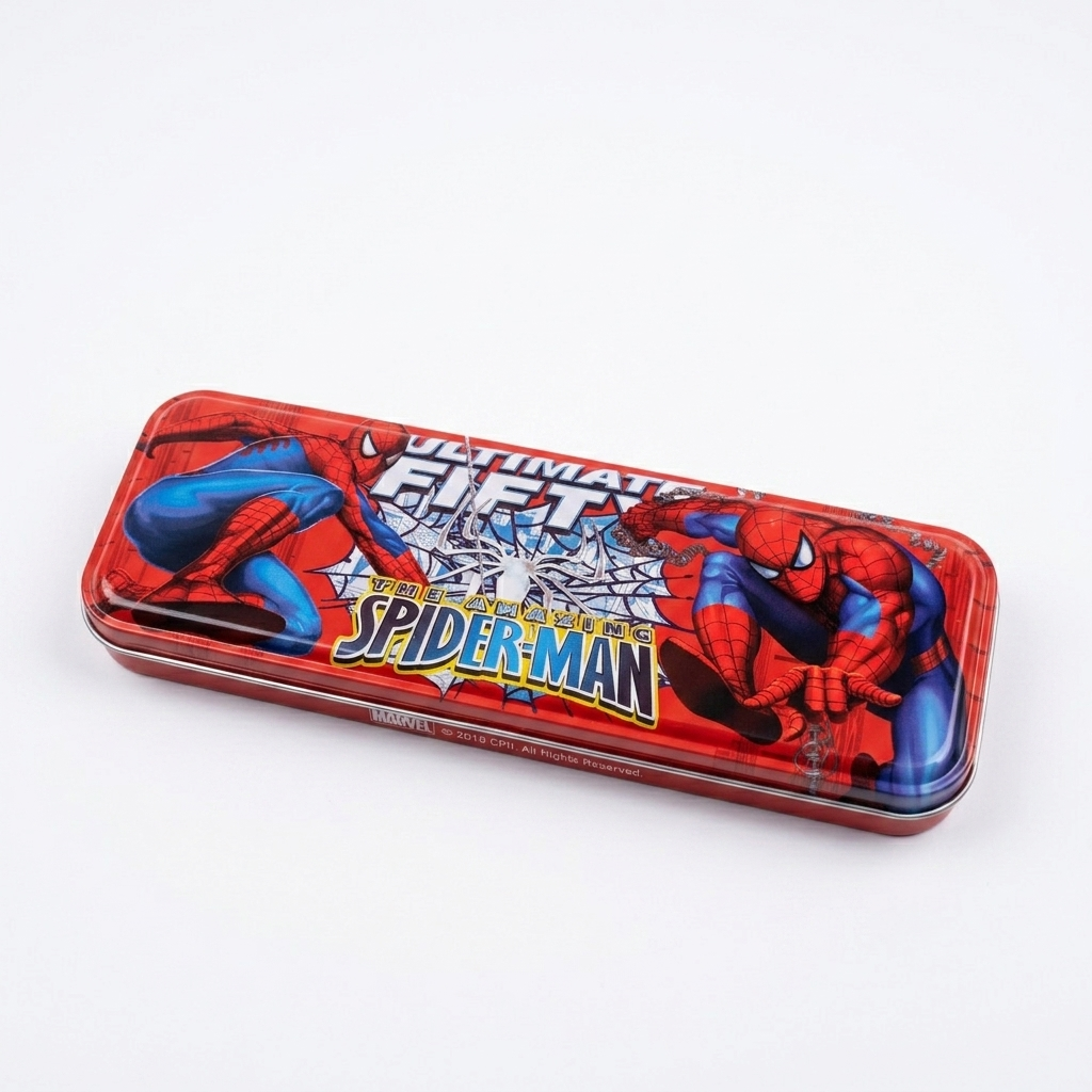 Spider-Man Kids Stationery Set with Metal Pencil Box – School Essentials Kit for Students