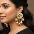 Lalima Handcrafted Chandbali Jhumka Earrings with Jhumkis | Ethnic Statement Jewelry