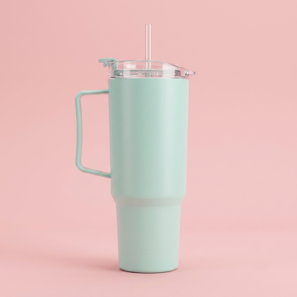 Stanley Plastic Toony Tumbler with Handle, Reusable Straw &amp; Spill-Resistant Lid | Trendy