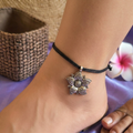 Megha Adjustable Floral Charm Anklet