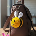 Handmade Honey Bee Crochet Keychains & Bag Charms