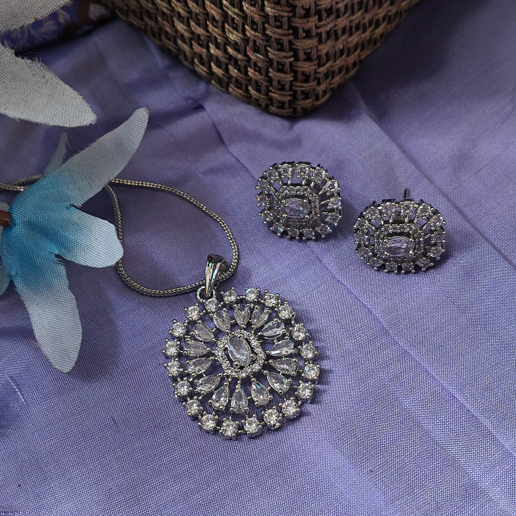 Amira American Diamonds Pendant Set for Weddings & Festivals