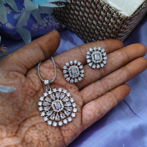 Amira American Diamonds Pendant Set for Weddings & Festivals