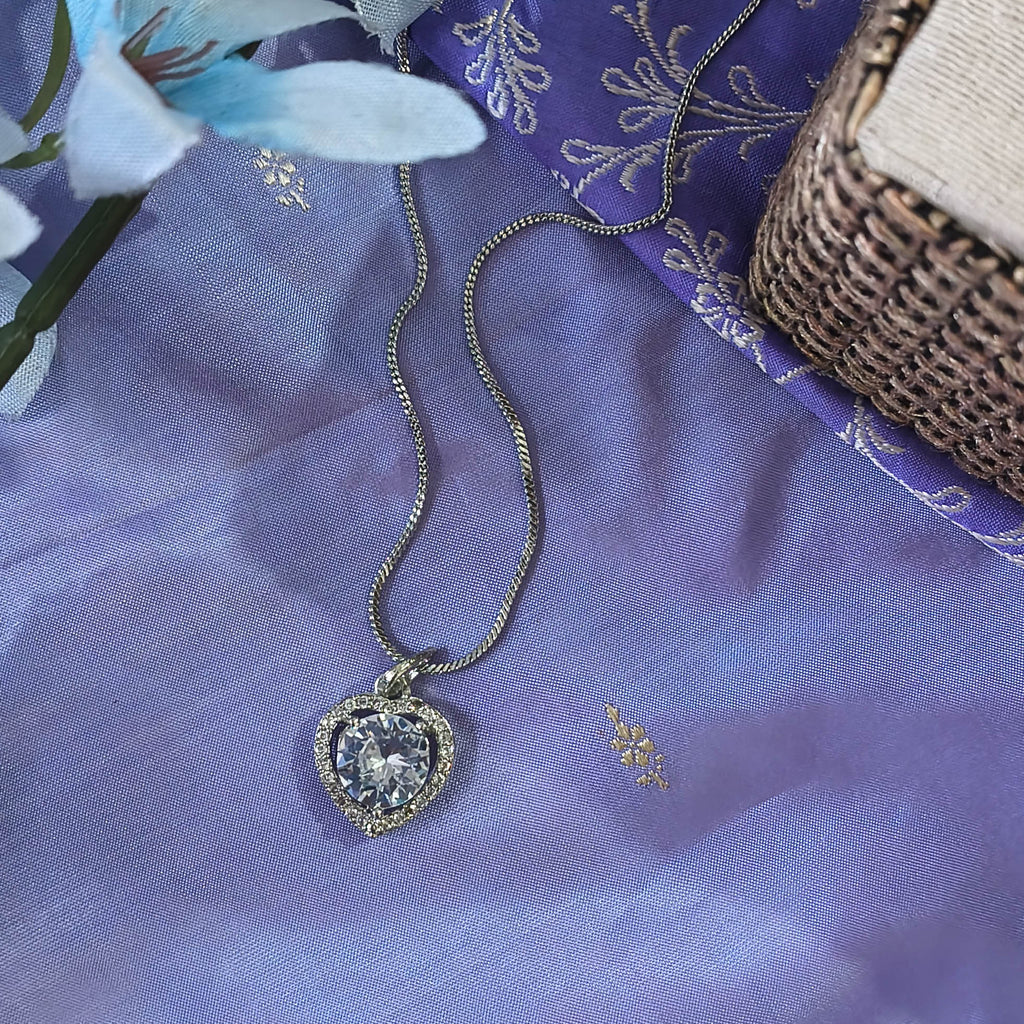 Aliya Heart Shape AD Pendant for Girls & Women