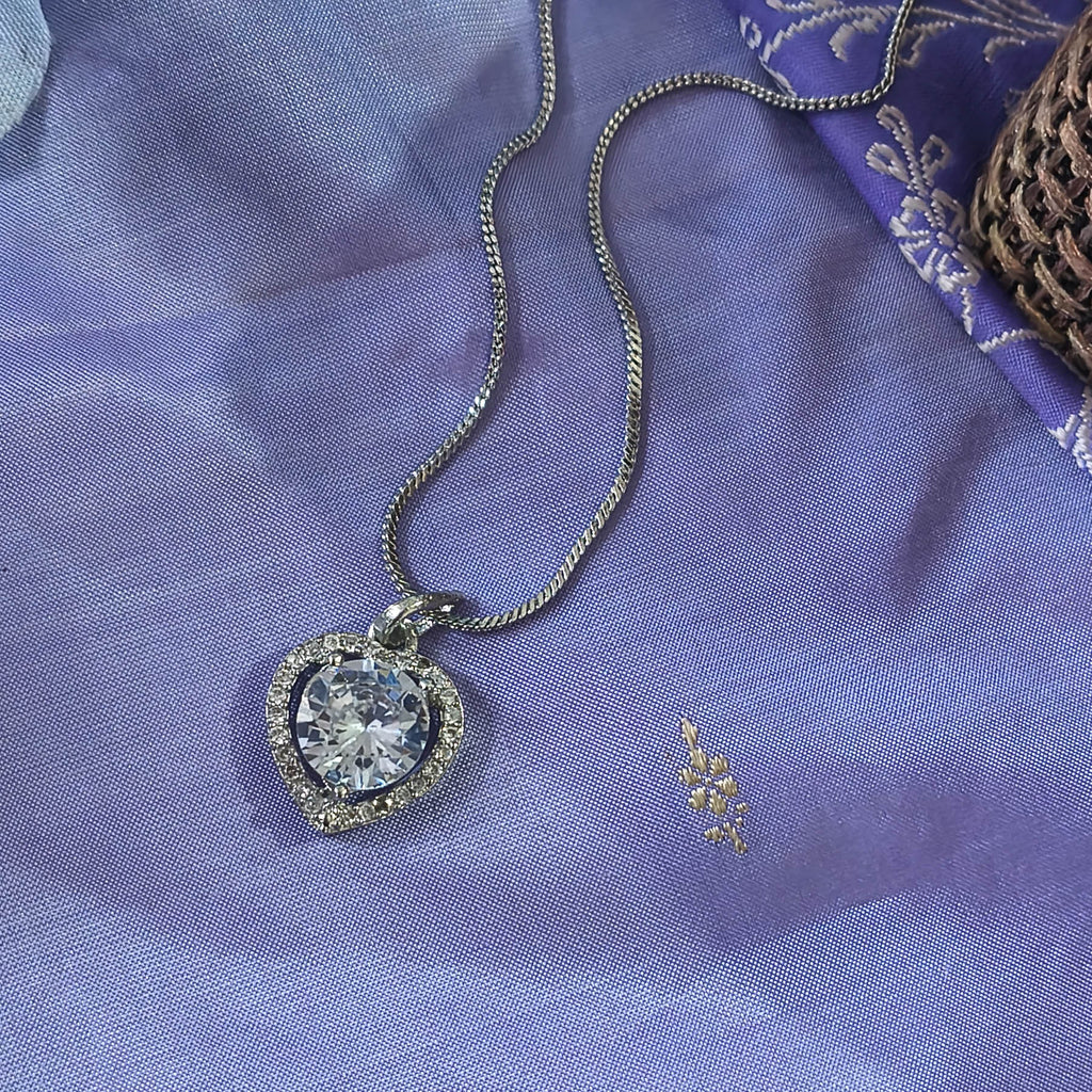 Aliya Heart Shape AD Pendant for Girls & Women