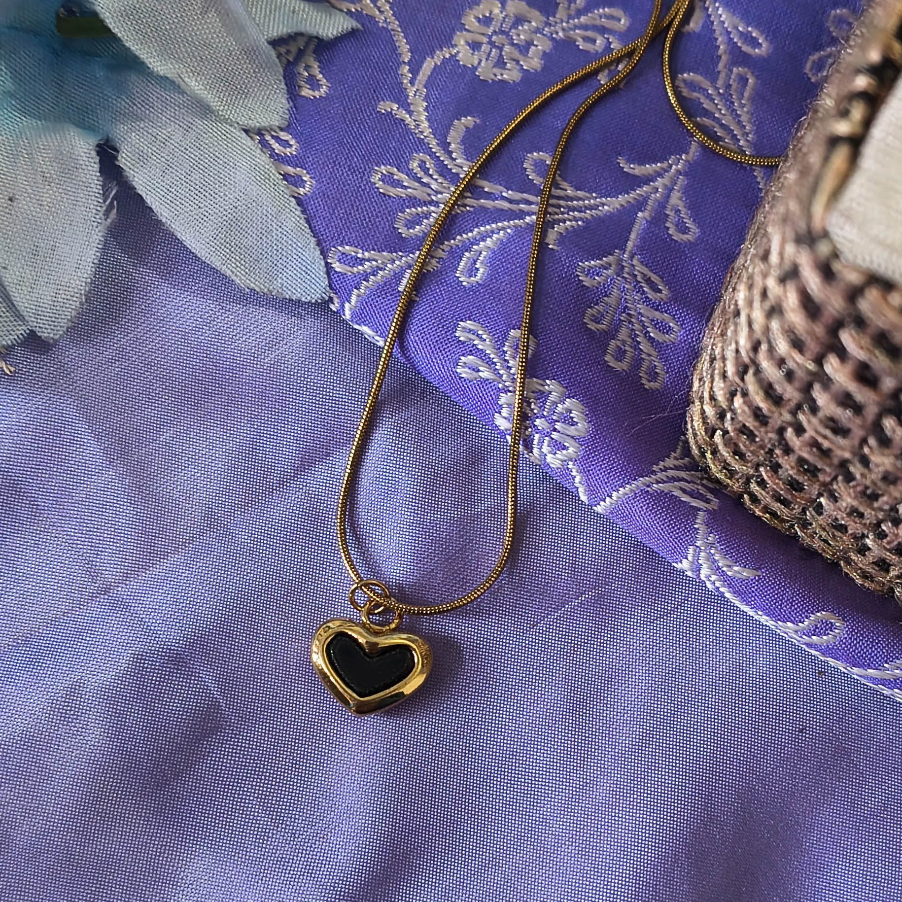 Mehboob Golden Mini Heart Pendant for Girls