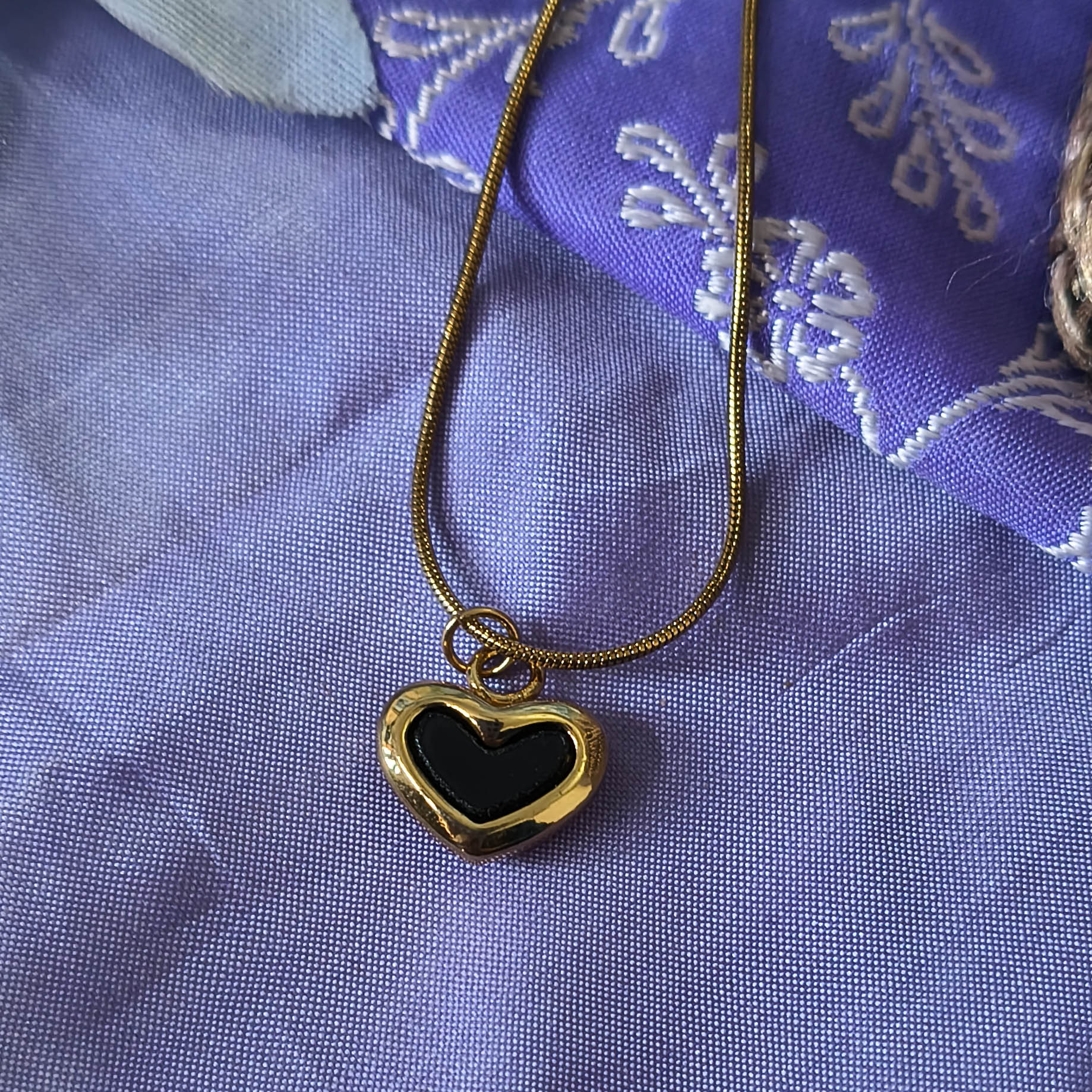 Mehboob Golden Mini Heart Pendant for Girls
