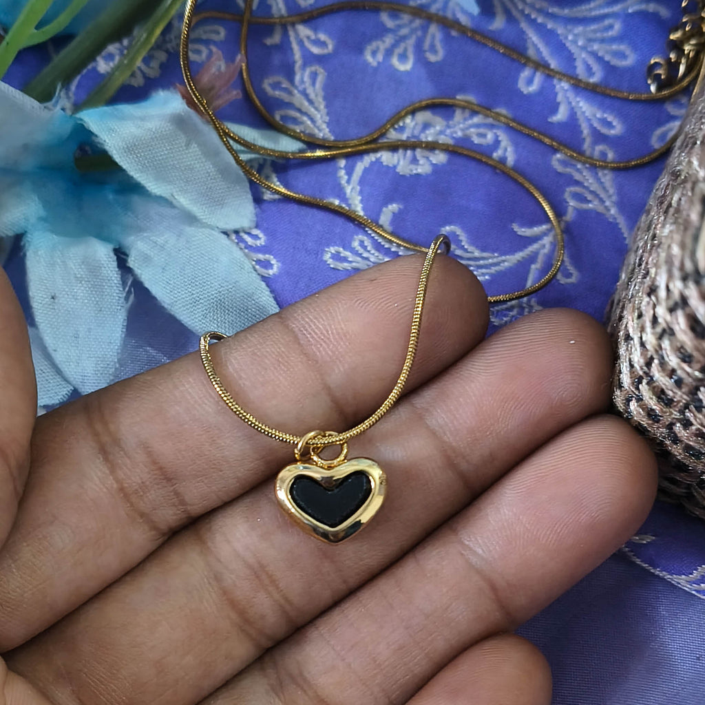 Mehboob Golden Mini Heart Pendant for Girls
