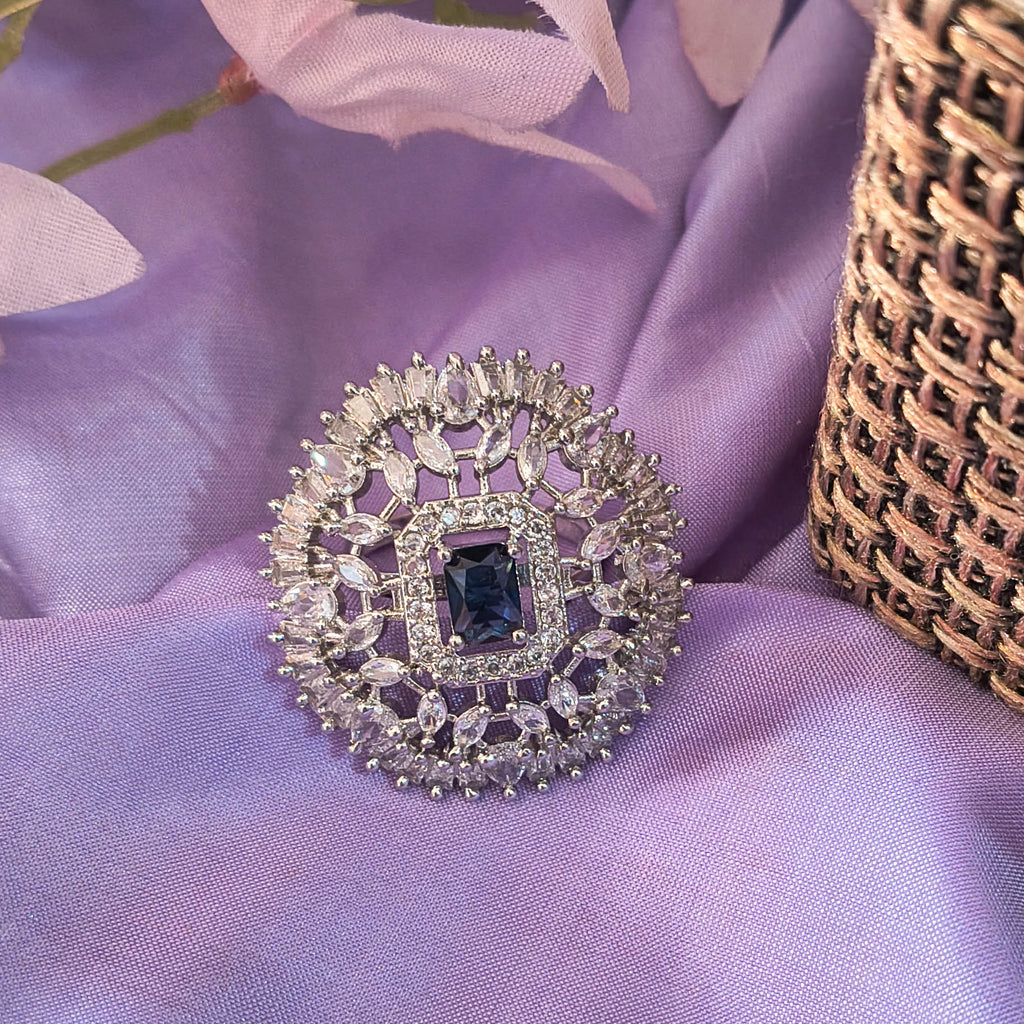 Zahra American Diamond CZ Adjustable Ring