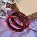 Miraya Resin Bangle Set – Handcrafted Marbled Bangles in Maroon Color | Set of Two