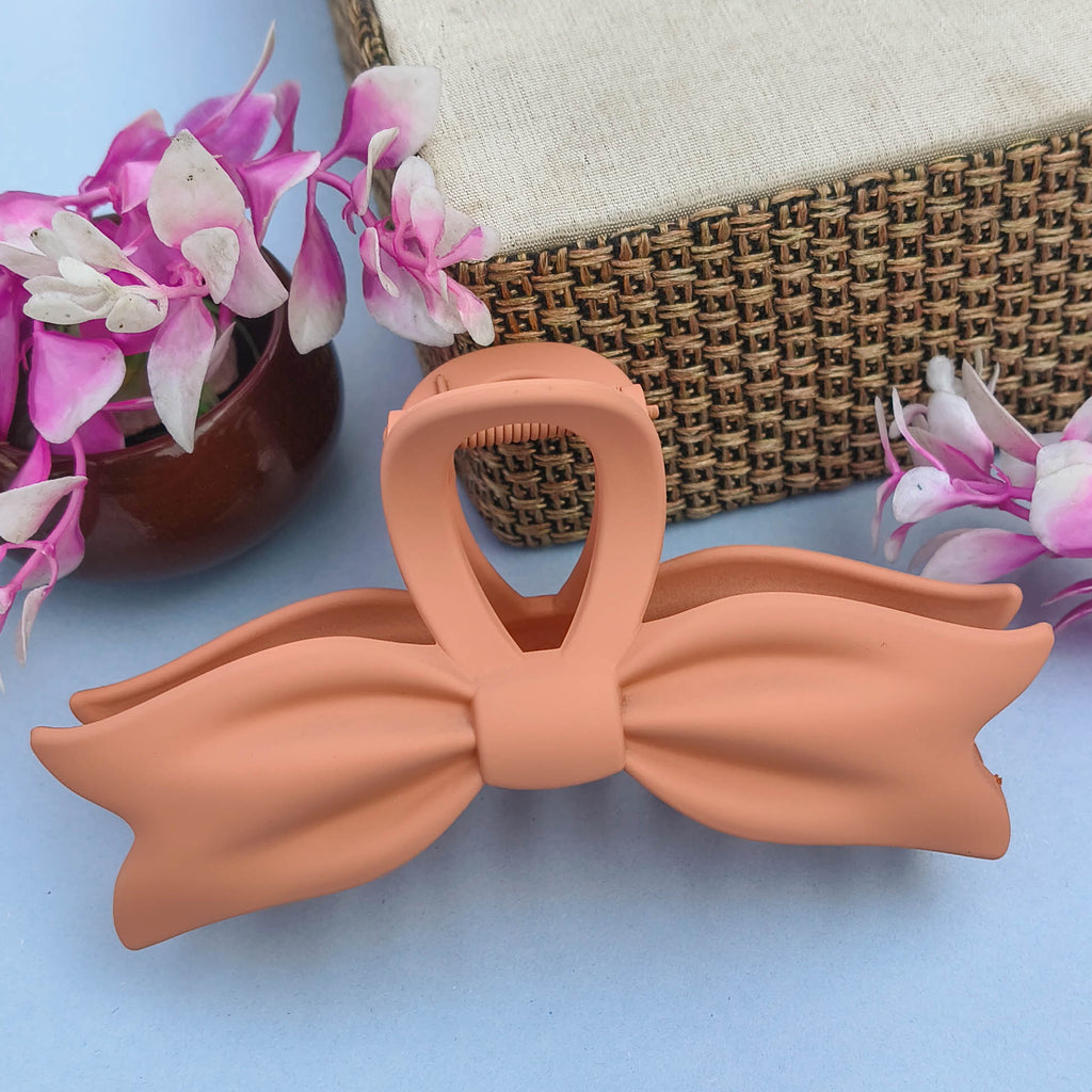 Pinteresty Bow Shape Matte hair Clutcher Claw Clips for Girls & Women | Korean Style Hair Accessories