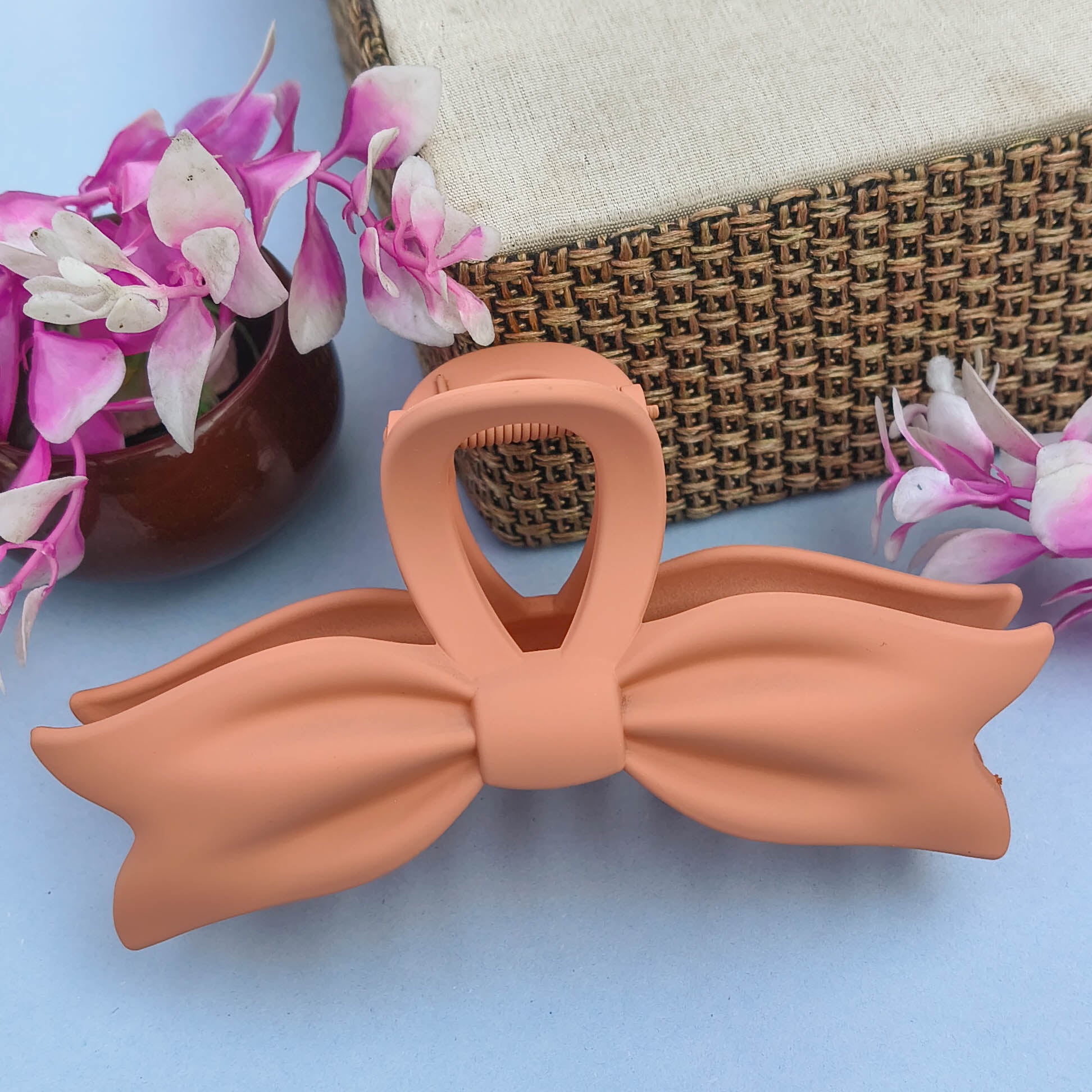 Pinteresty Bow Shape Matte hair Clutcher Claw Clips for Girls & Women | Korean Style Hair Accessories