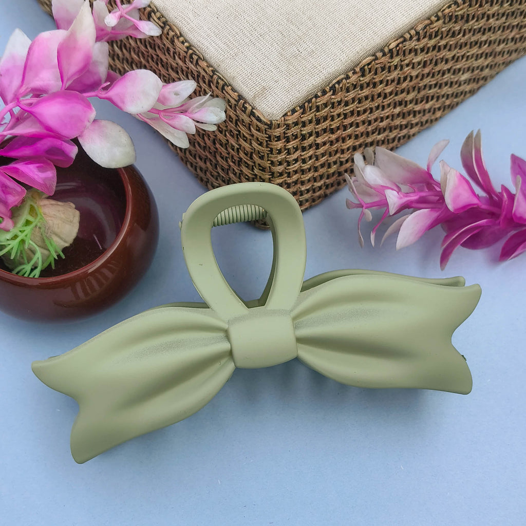 Pinteresty Bow Shape Matte hair Clutcher Claw Clips for Girls & Women | Korean Style Hair Accessories