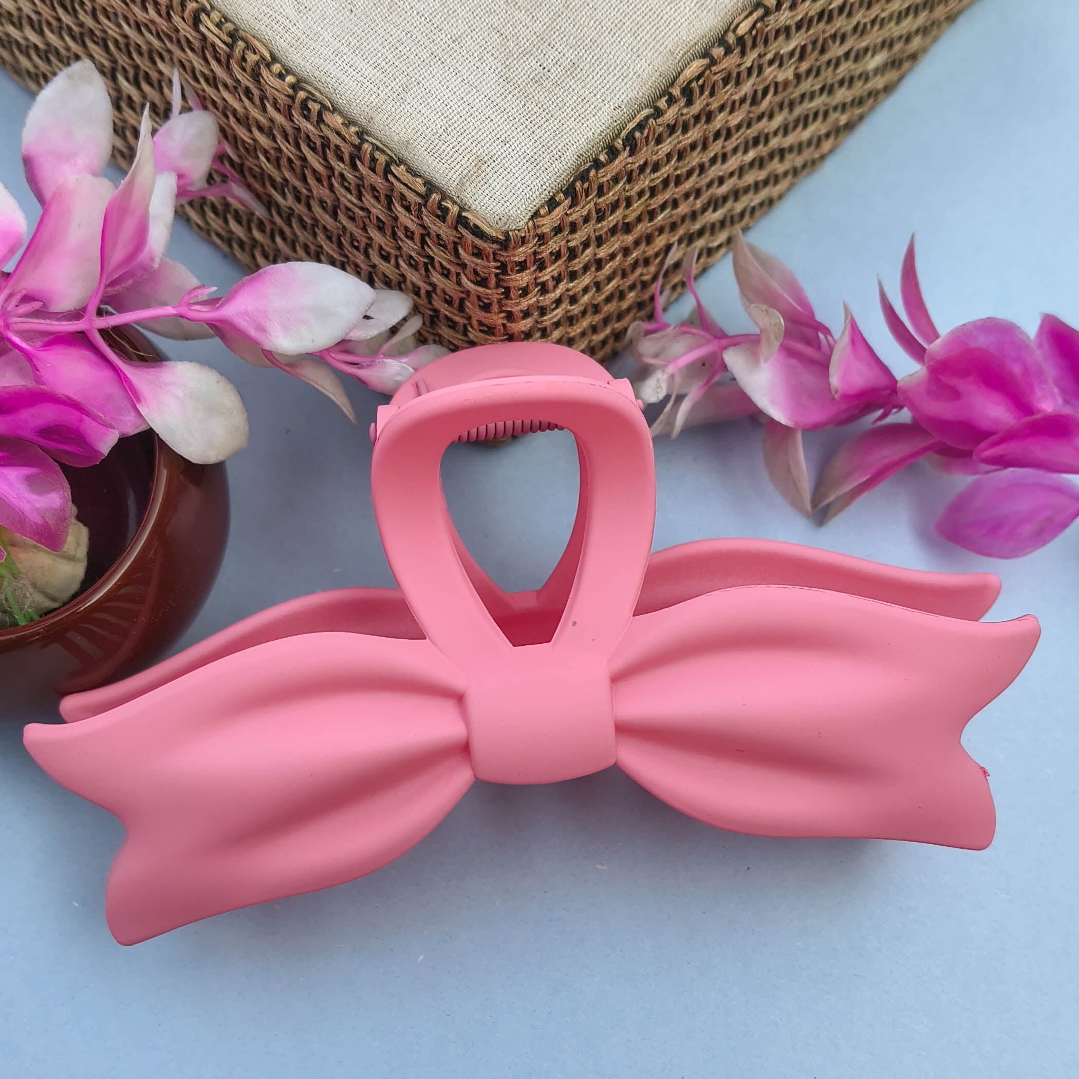 Pinteresty Bow Shape Matte hair Clutcher Claw Clips for Girls & Women | Korean Style Hair Accessories