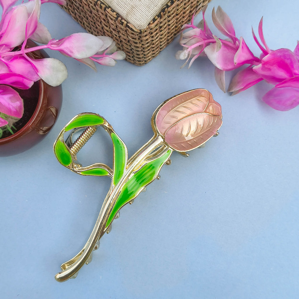 Trending Rose Metal Hair Claw Clip for Girls & Women | Korean Style Hair Clips