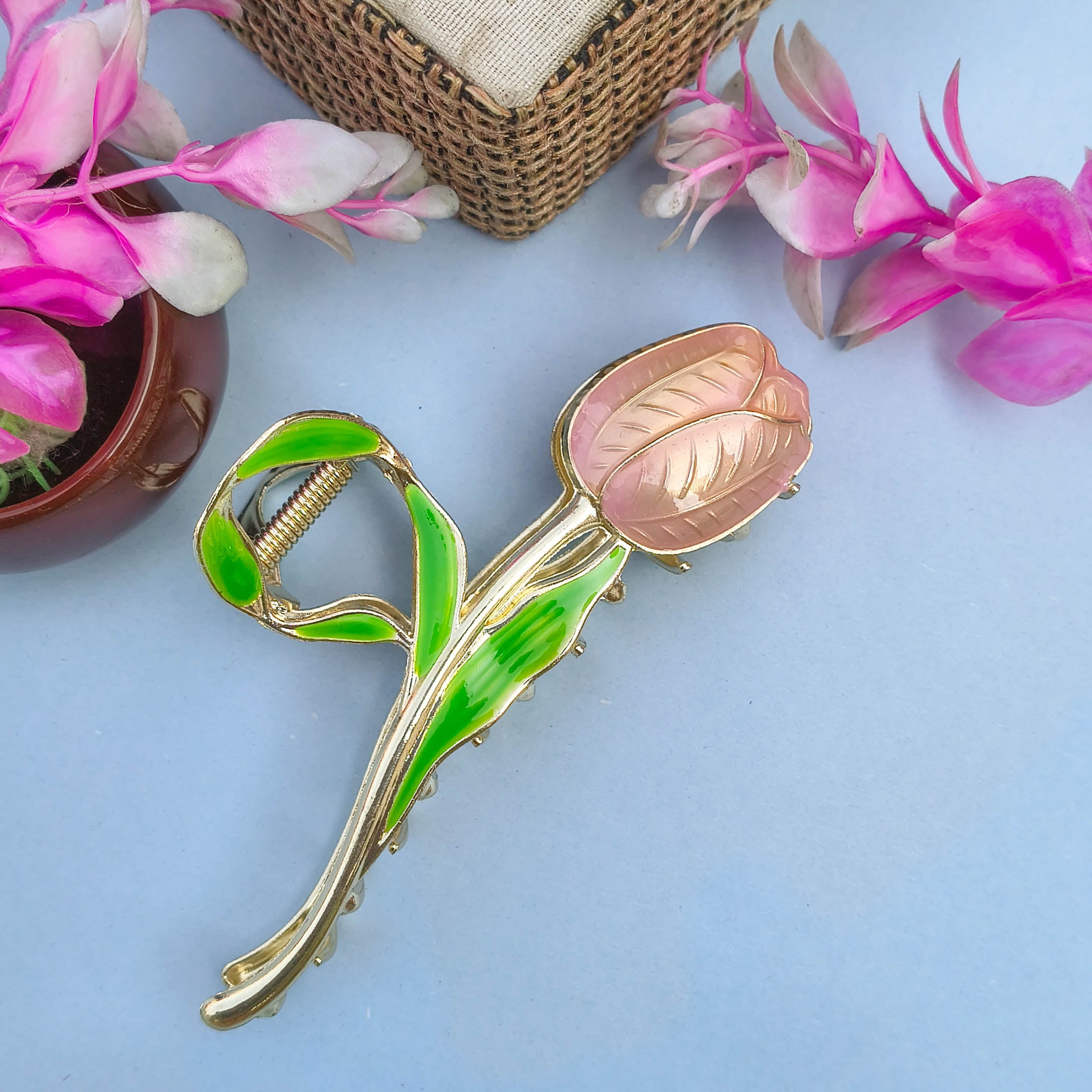 Trending Rose Metal Hair Claw Clip for Girls & Women | Korean Style Hair Clips