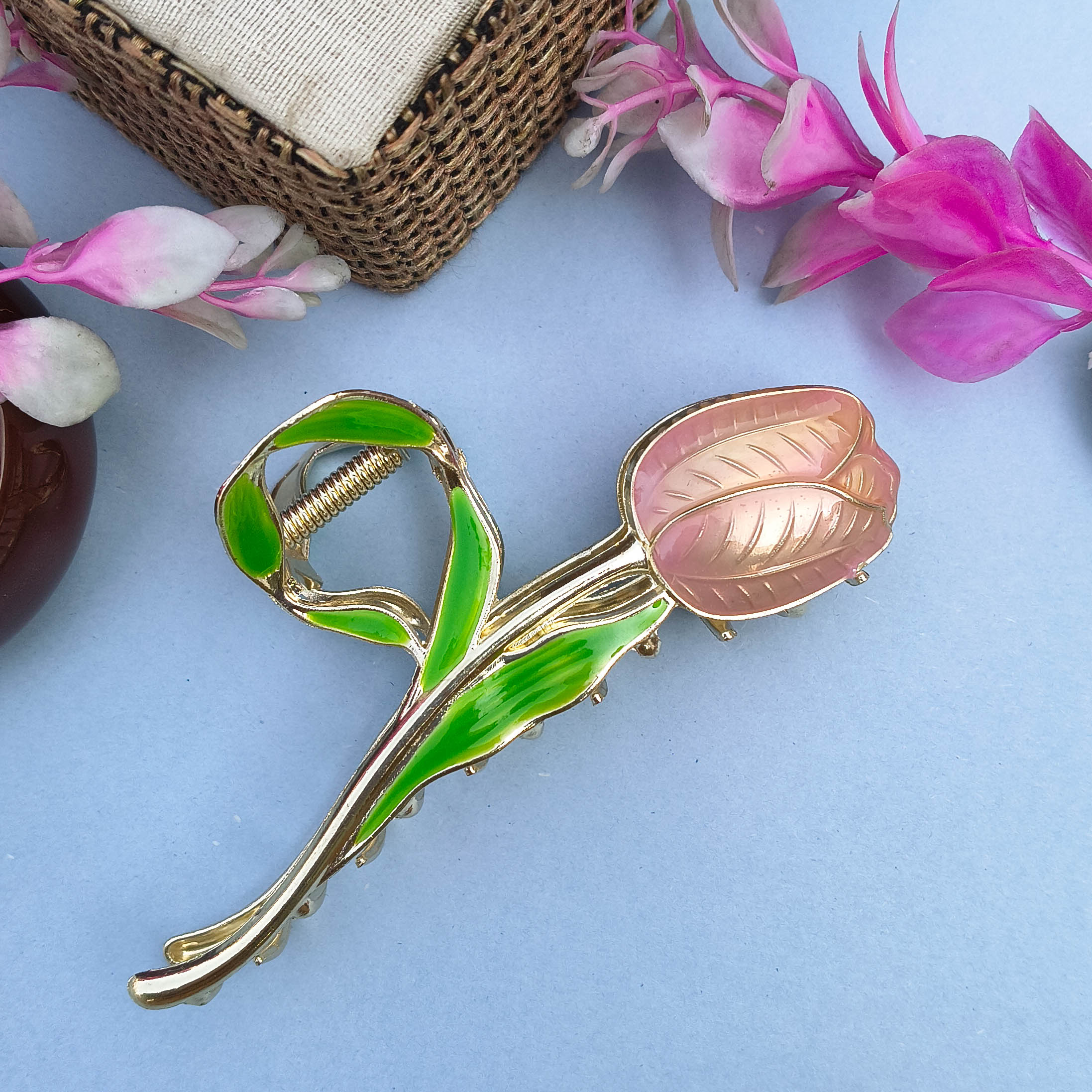 Trending Rose Metal Hair Claw Clip for Girls & Women | Korean Style Hair Clips