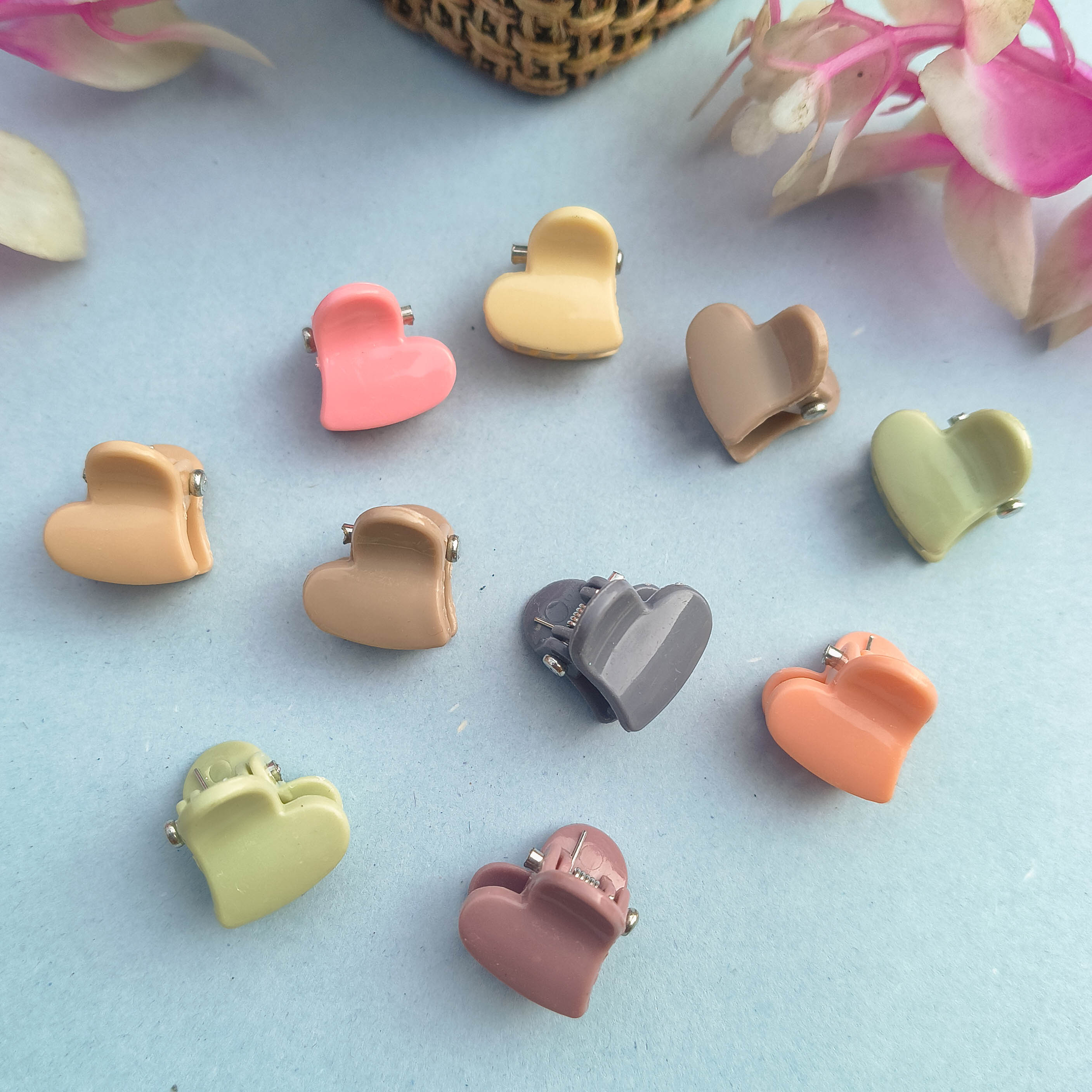 Mini Hair Claw Clips Set of 10 - Cute Matte Finish Hair Clips for Women & Girls | Cute Hair Accessories