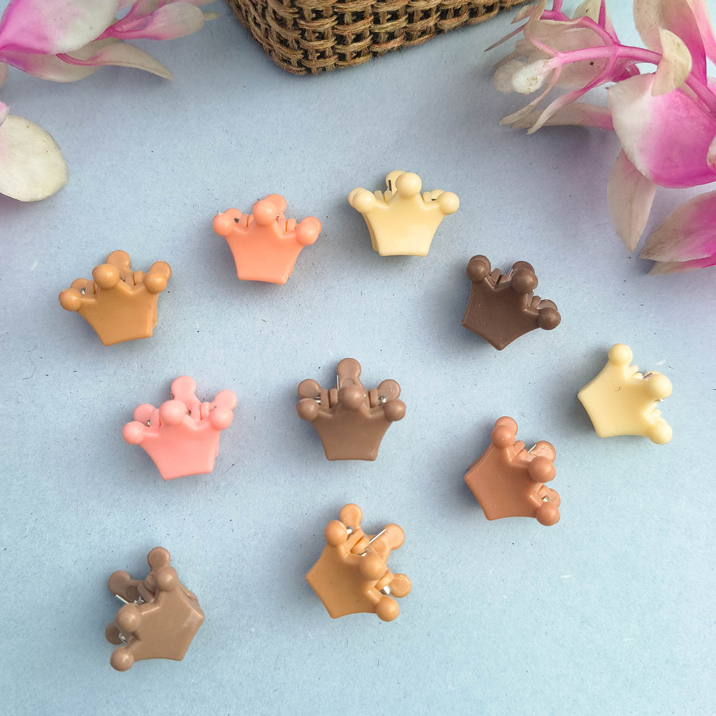 Mini Hair Claw Clips Set of 10 - Cute Matte Finish Hair Clips for Women & Girls | Cute Hair Accessories
