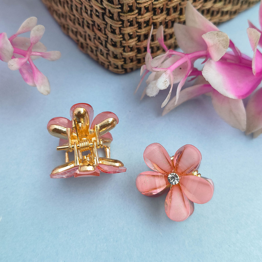 Trendy Pinteresty Floral Resin Claw Clip Beads for Girls & Women | Korean Style Hair Clips