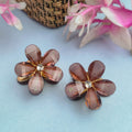 Trendy Pinteresty Floral Resin Claw Clip Beads for Girls & Women | Korean Style Hair Clips