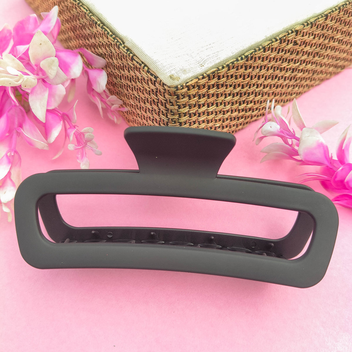 Matte Rectangular Large Size Hair Clutcher Claw Clip – Lightweight, Durable Hair Accessory for All Hair Types
