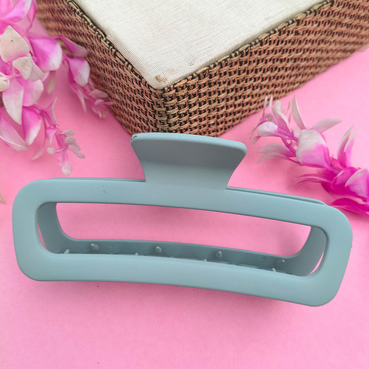 Matte Rectangular Large Size Hair Clutcher Claw Clip – Lightweight, Durable Hair Accessory for All Hair Types