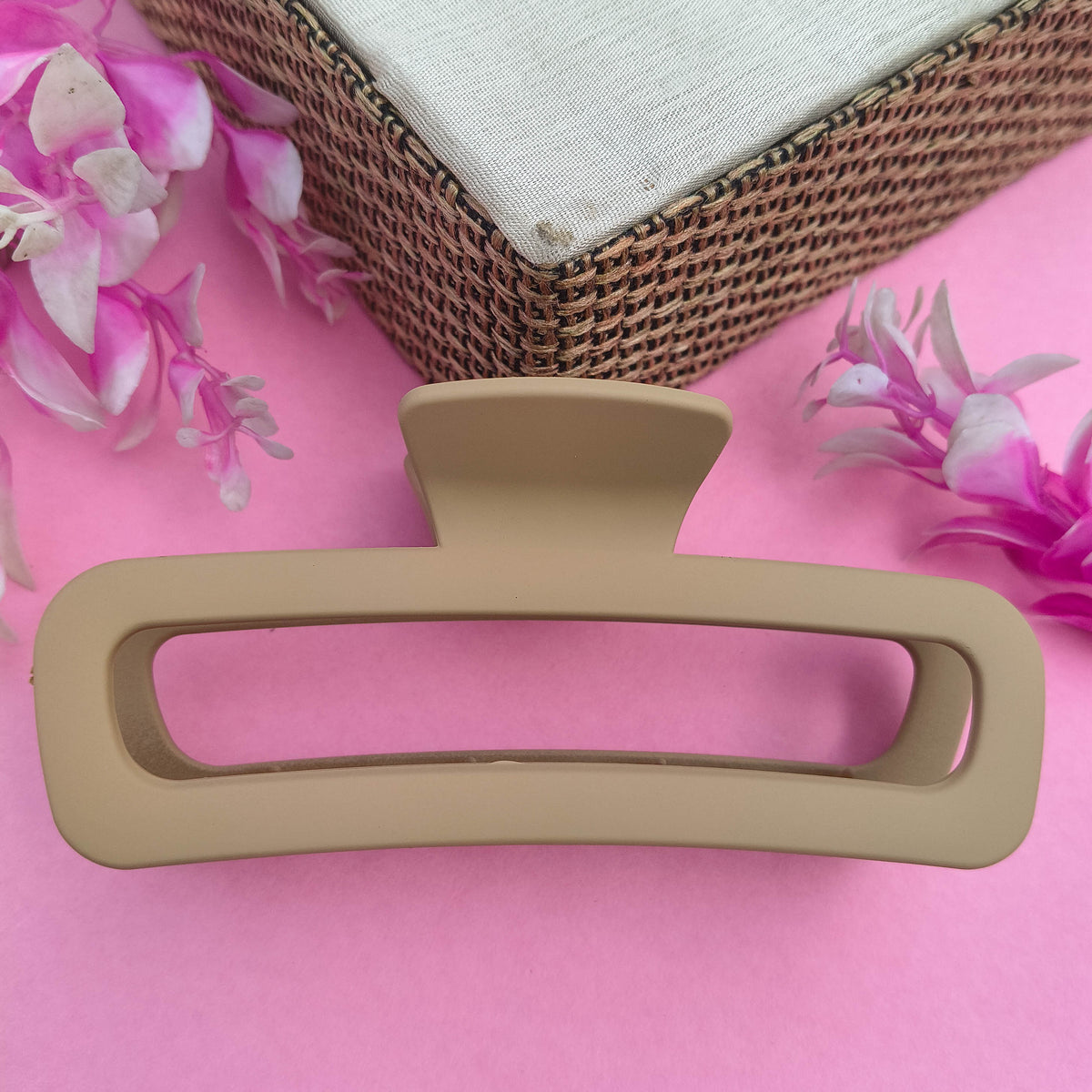 Matte Rectangular Large Size Hair Clutcher Claw Clip – Lightweight, Durable Hair Accessory for All Hair Types