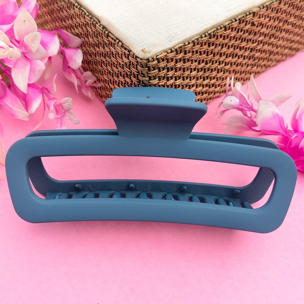 Matte Rectangular Large Size Hair Clutcher Claw Clip – Lightweight, Durable Hair Accessory for All Hair Types