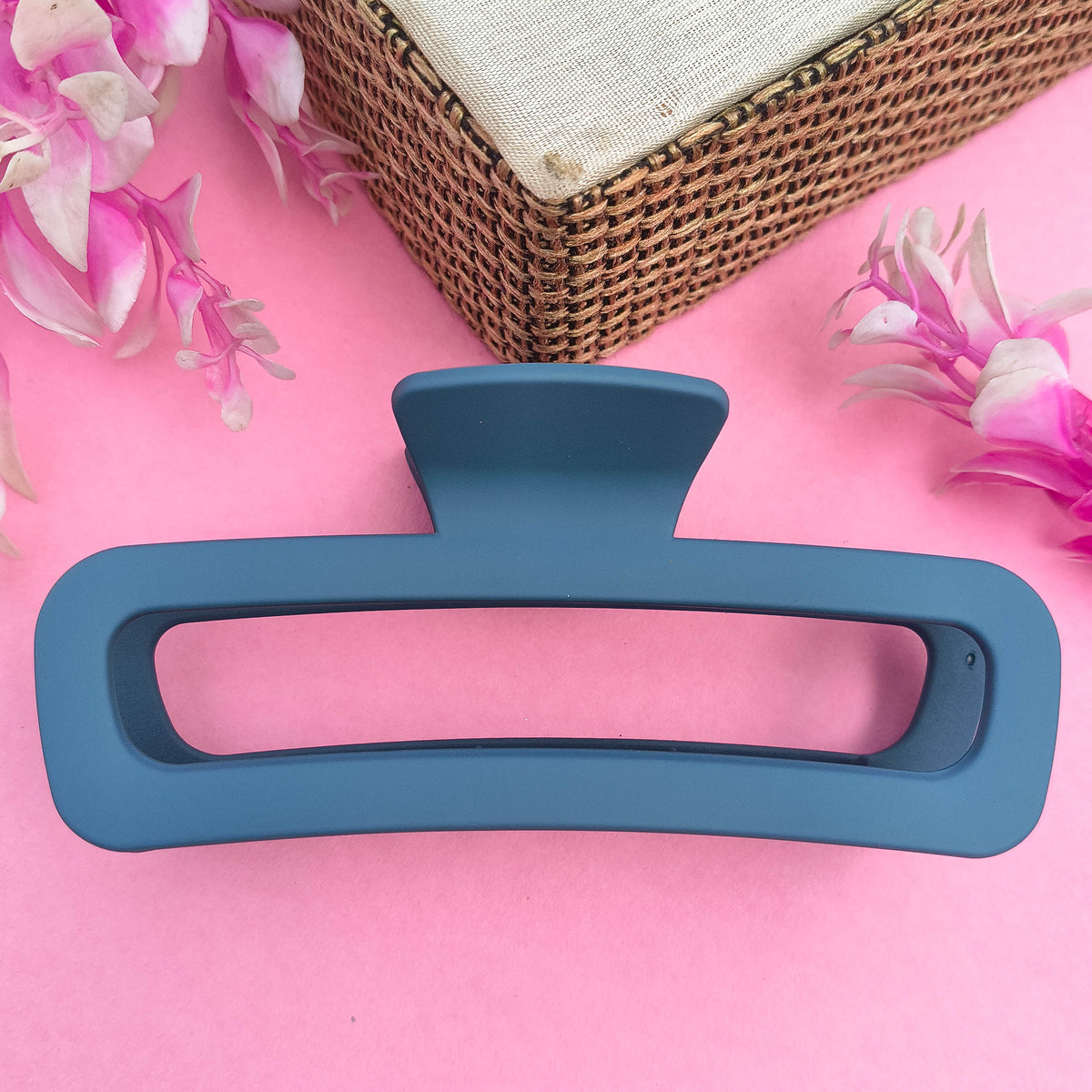 Matte Rectangular Large Size Hair Clutcher Claw Clip – Lightweight, Durable Hair Accessory for All Hair Types