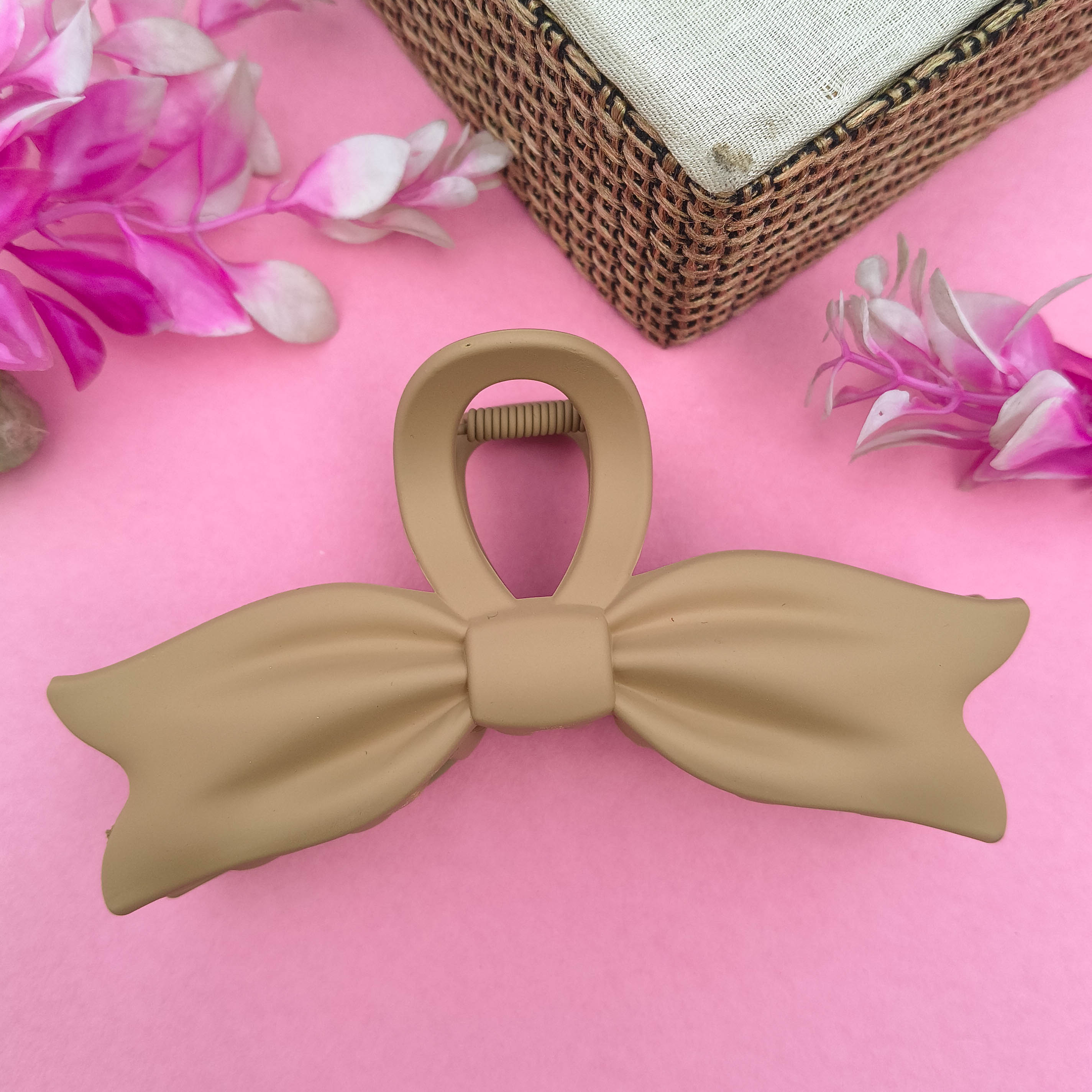 Pinteresty Bow Shape Matte hair Clutcher Claw Clips for Girls & Women | Korean Style Hair Accessories
