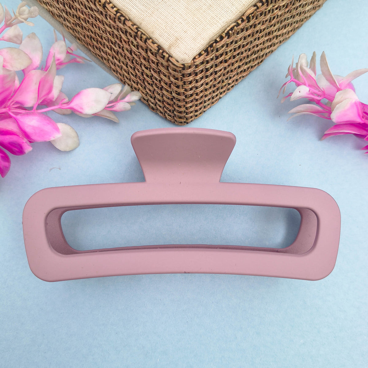 Matte Rectangular Large Size Hair Clutcher Claw Clip – Lightweight, Durable Hair Accessory for All Hair Types