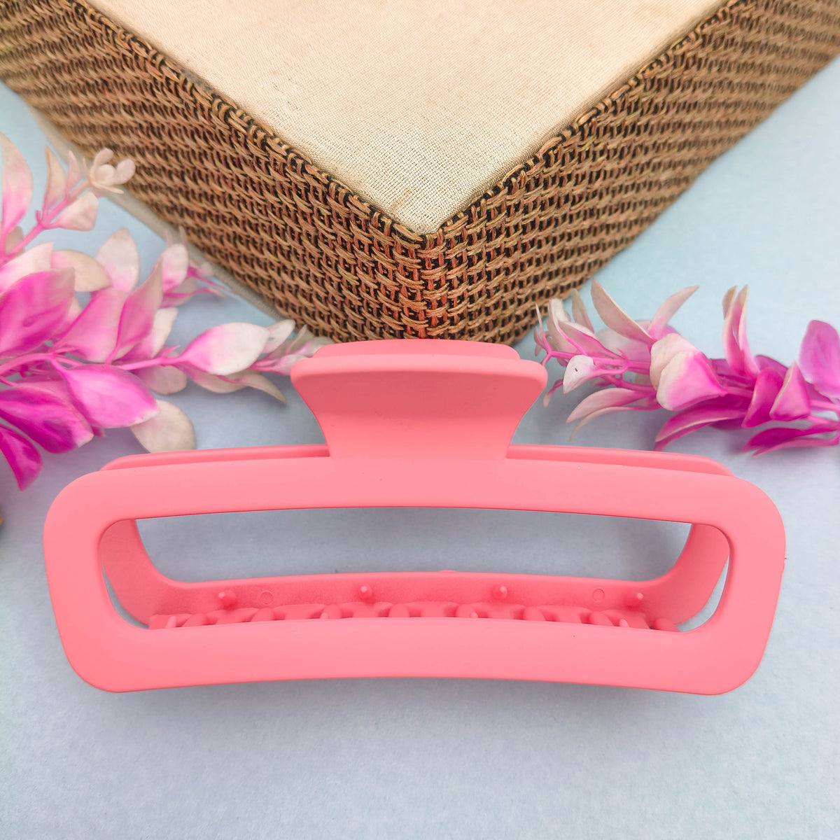 Matte Rectangular Large Size Hair Clutcher Claw Clip – Lightweight, Durable Hair Accessory for All Hair Types