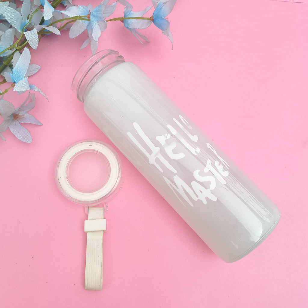 Hello Master Glass Water Bottle – Stylish Hydration for Students, Professionals & Fitness Enthusiasts