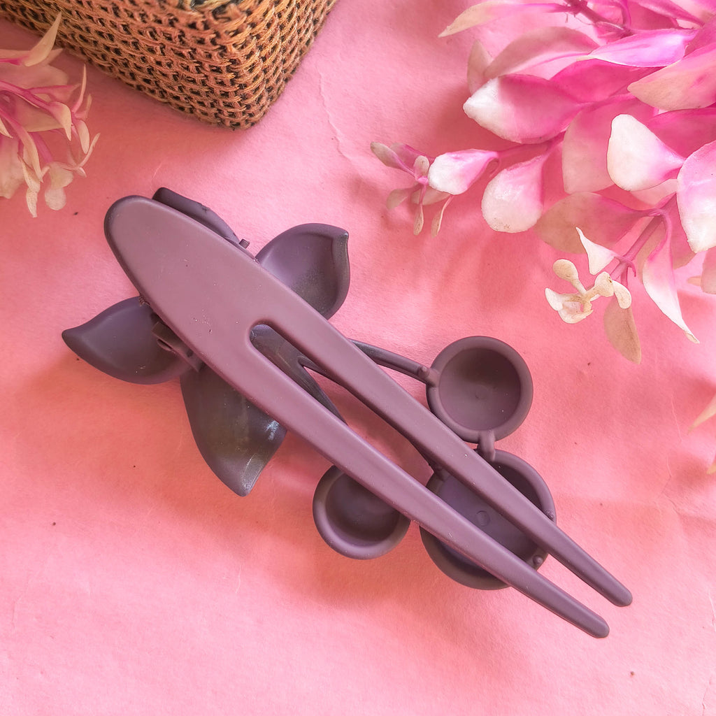 Korean Style Floral Cherry Hair Claw Clips