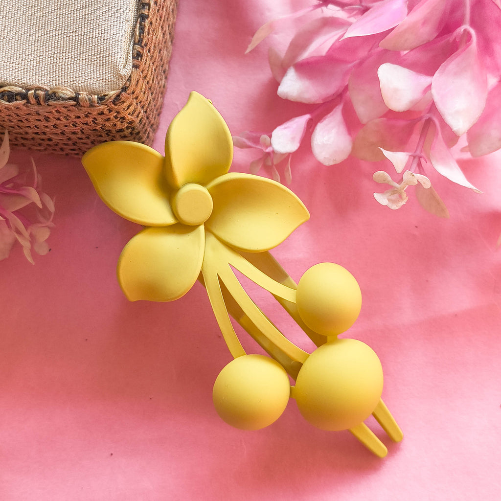 Korean Style Floral Cherry Hair Claw Clips