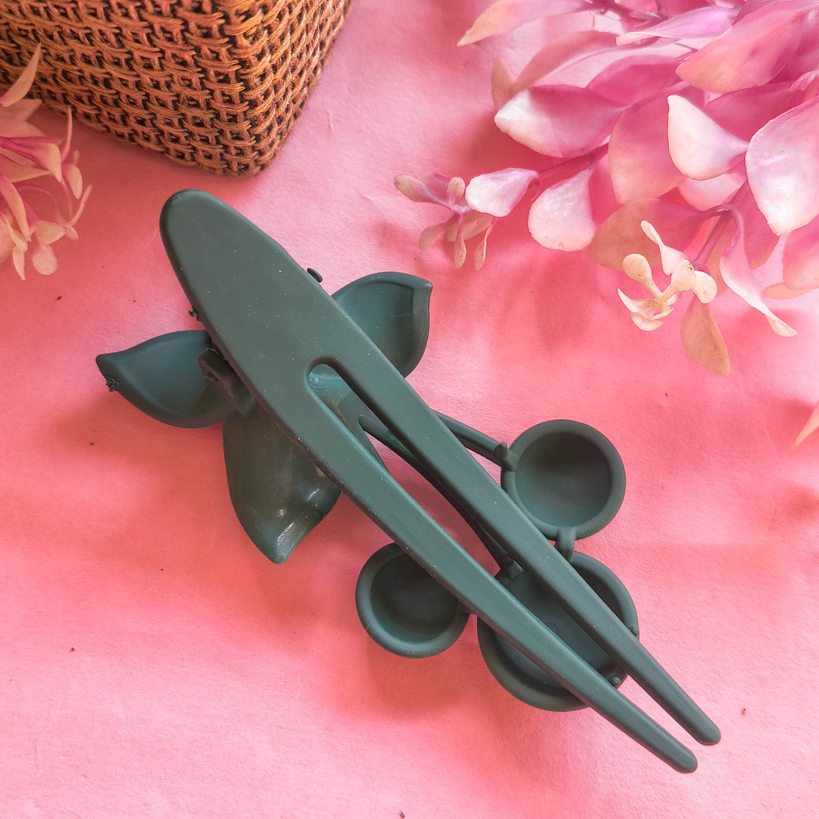 Korean Style Floral Cherry Hair Claw Clips