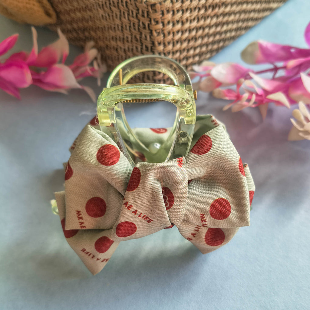 Cute Polka Dots Printed Bow Clutchers for Girls