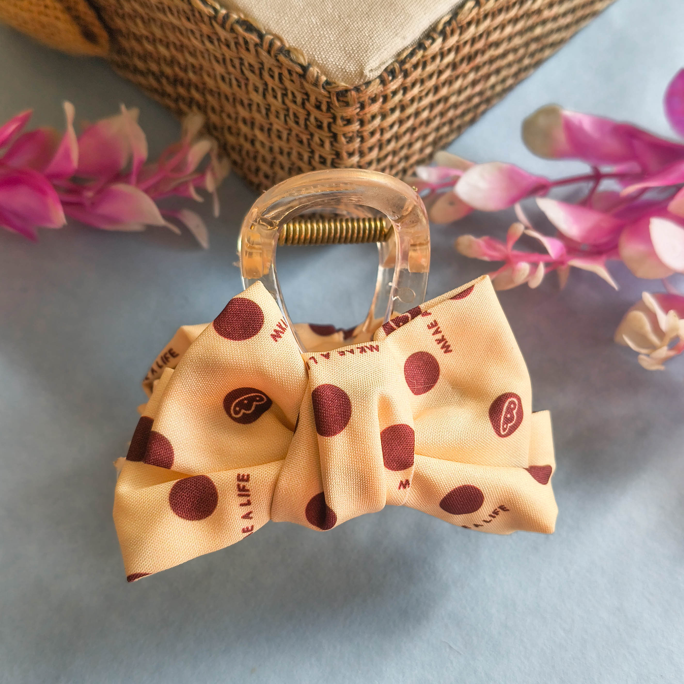 Cute Polka Dots Printed Bow Clutchers for Girls