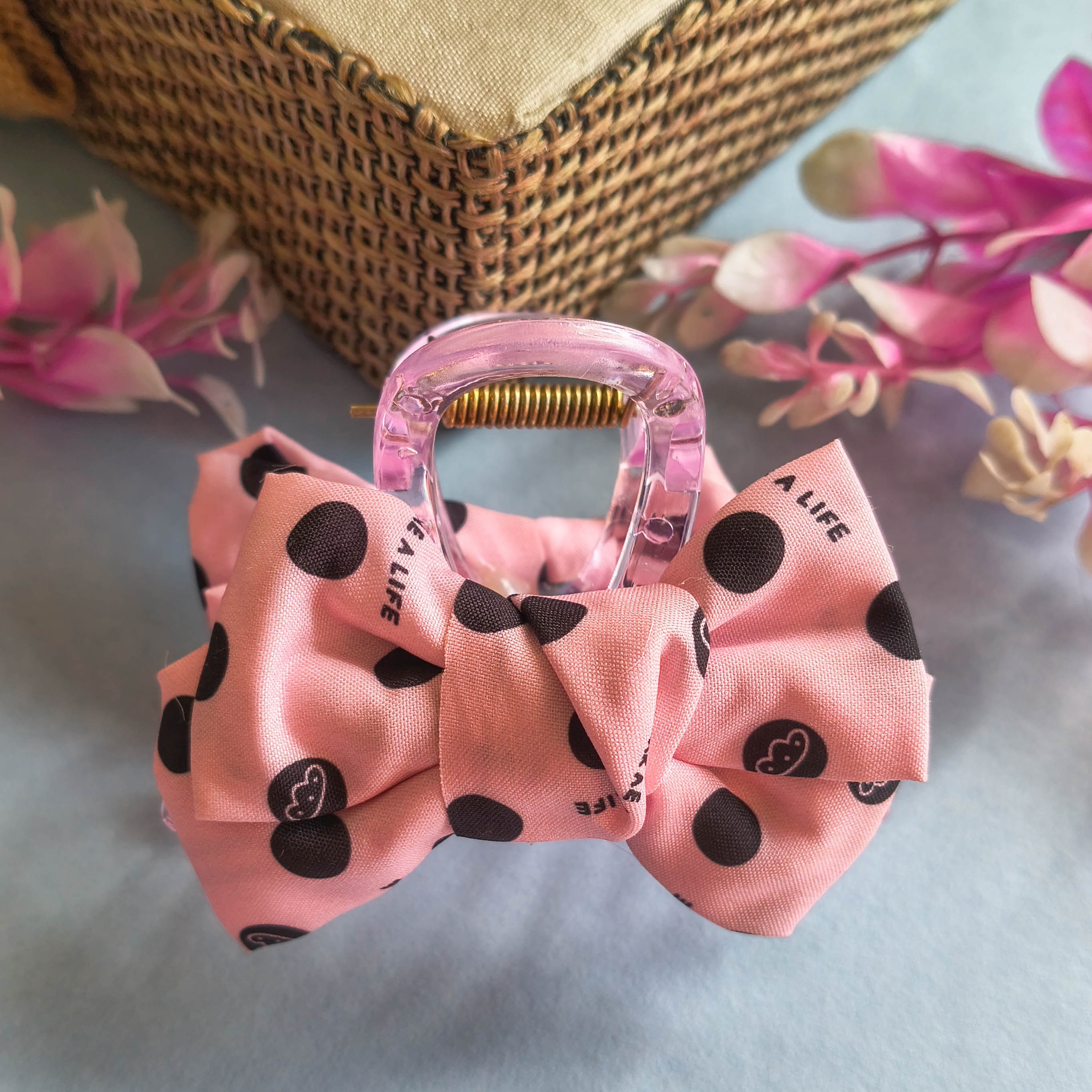 Cute Polka Dots Printed Bow Clutchers for Girls