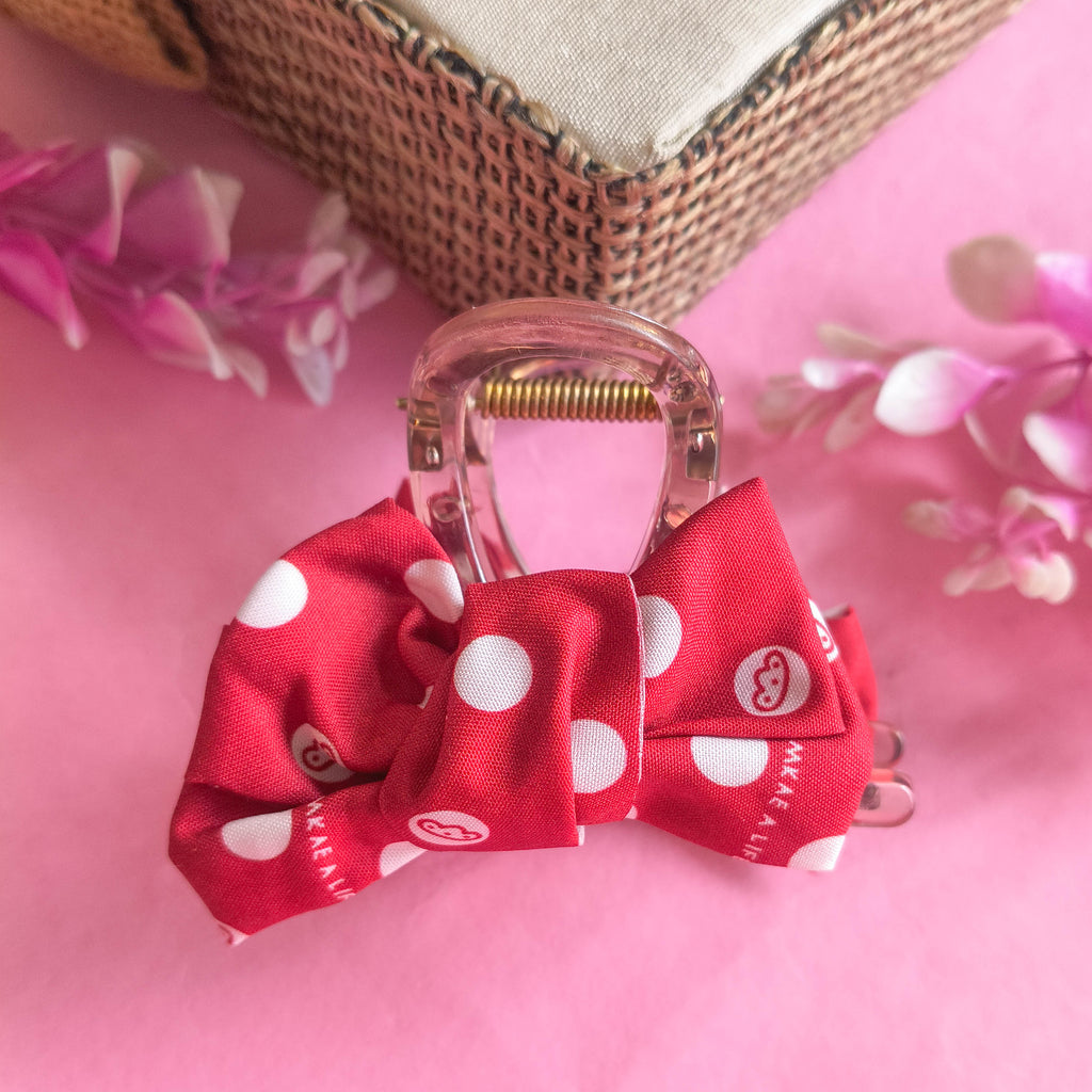 Cute Polka Dots Printed Bow Clutchers for Girls