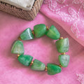 Jahaan Lightweight Handcrafted Resin Bracelet with Golden Beads | Chunky Resin Bracelets